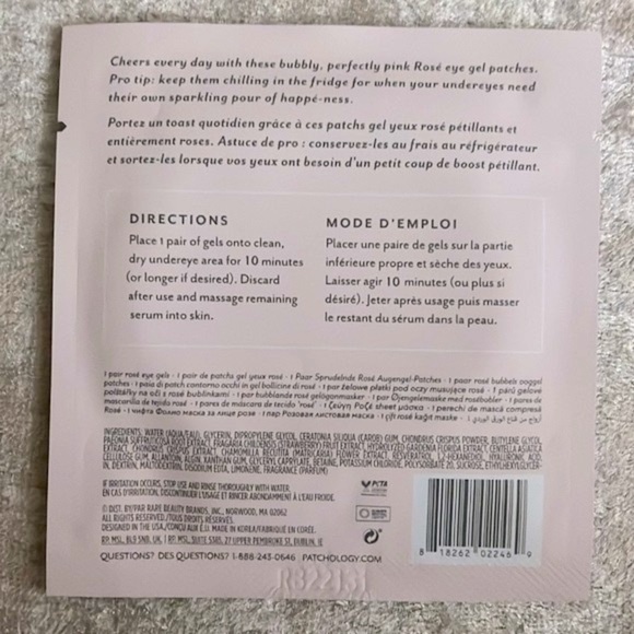 Brand New Patchology Self Warming Hand Mask & 6 Serve Chilled Eye Gels Patches - Picture 3 of 8